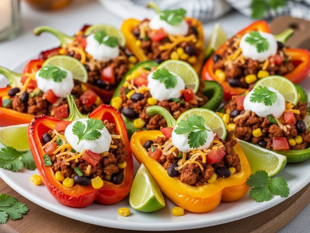 Turkey Taco Stuffed Peppers Recipe