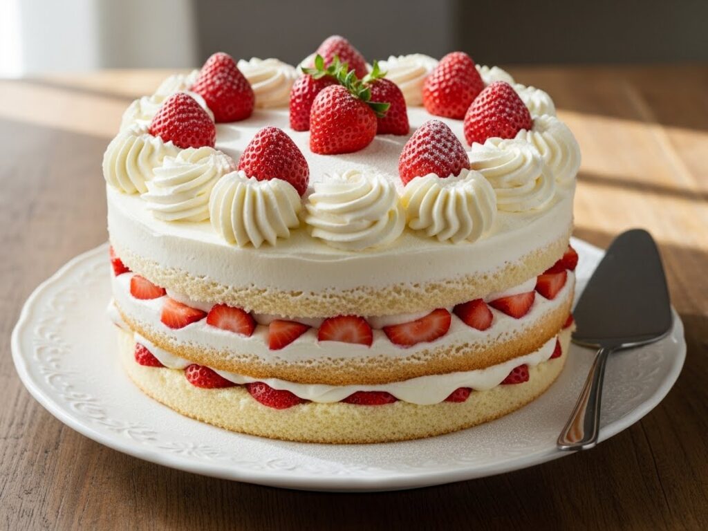 Strawberry Cream Cake Recipe