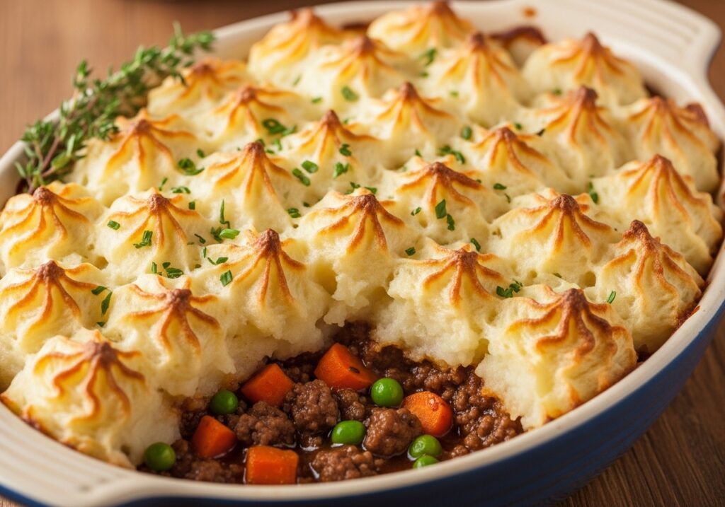 Cottage Pie With Garlic Mashed Potatoes Recipe