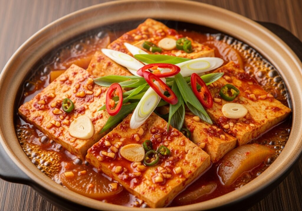 Korean Braised Tofu Recipe : Silky, Savory, and Swimming in Umami-Rich Sauce