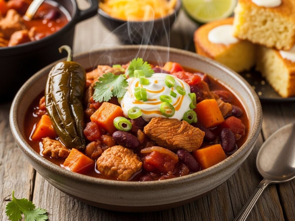 Chipotle Turkey Sweet Potato Chili Recipe : A Smoky, Hearty Bowl That Warms You From the Inside Out