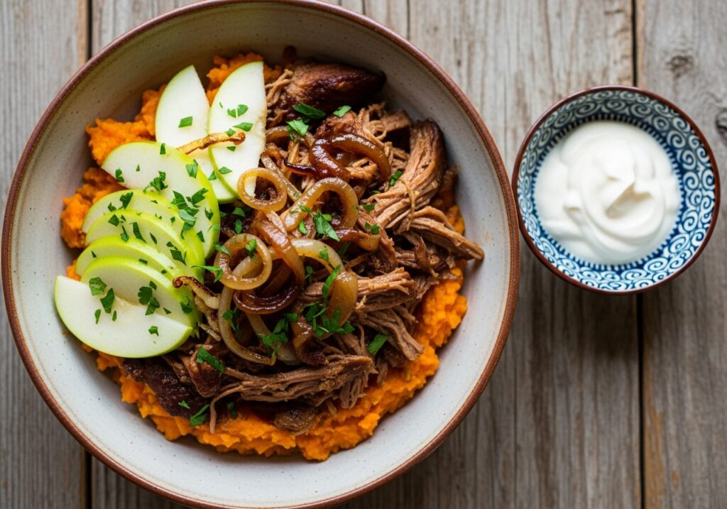 Crockpot Apple Cider Pork Bowls Recipe : Fall Flavors Meet Easy Comfort in One Perfect Meal